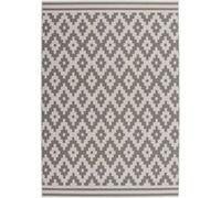 Tapis Géométrique à Poils Courts "Now III" Taupe 80 x 150 cm Marron G