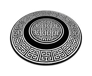 Tapis GLOSS cercle moderne 6776 85 élégant cadre grec noir / ivoire cercle 200 cm