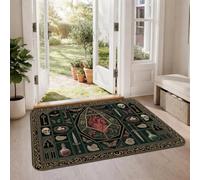 Tapis gothique anatomique avec citation occulte pour Halloween 0,6 x 0,9 m | Design gothique, motifs occults, décoration fantaisie, tapis d'entrée, esthétique alternative