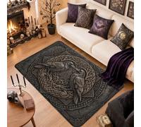 Tapis gothique corbeau avec nœud celtique, 1,2 x 1,8 m