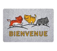 Tapis greyflock chats bienvenue 40x60cm