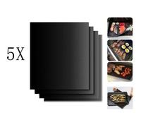 Tapis grille pour barbecue - BBQ Grill Mat - Set de 5 - 40 x 33 cm - Antiadhésif