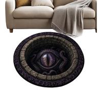 Tapis Halloween Illusion effrayante rond antidérapant doux tapis décoratif | Tapis d'Halloween pour salon, maison, salle de bain, chambre à coucher, porte, escalier, sol, village, grotte, bar