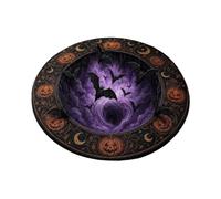 Tapis Halloween rond décoratif antidérapant avec illusion | Tapis Halloween pour intérieur, salle de bain, chambre, salon, maison, porte, sol, cuisine