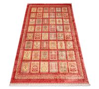 Tapis HERIZ A0985A Oriental cadre bordeaux - fil de bambou exclusif élégant 200x290 cm