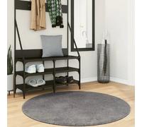 vidaXL Tapis HUARTE à poils courts doux et lavable Anthracite Ø 120 cm