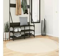 Tapis HUARTE à poils courts - Crème - Ã˜ 160 cm