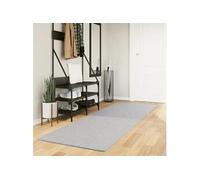 vidaXL Tapis HUARTE - à poils courts, doux et lavable - Gris 80x250 cm