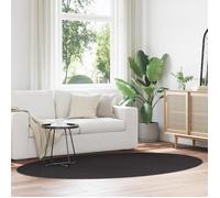 vidaXL Tapis HUARTE Ovale Noir 160 x 230 cm