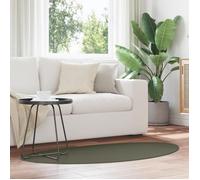Vidaxl Tapis Vert Forêt Polyester 80 X 150 Cm Tapis D'accent Ovale