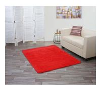 Tapis Hwc-F69, Shaggy, Épais, Poil Long, Tissu/Textile, Cotonneux, Doux, 160x120cm Rouge
