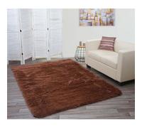 Tapis Hwc-F69, Shaggy, Épais, Poil Long, Tissu/Textile, Cotonneux, Doux, 230x160cm Marron Foncé