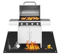 Tapis ignifuge pour barbecue à gaz - Protection du sol pour terrasse - Tapis de barbecue facile à nettoyer - Pour barbecue-60x105cm