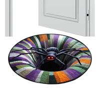 Tapis illusion d'optique Tapis Halloween Rond Doux Antidérapant 60