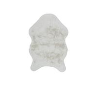- Tapis imitation fourrure poils fins - 60 x 90 cm - Ecru