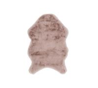 - Tapis imitation fourrure poils fins - 60 x 90 cm - Rose
