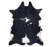 Tapis Imitation Peau de vache Vache G5070-3 blanc noir cuir 180x220 cm