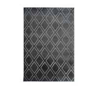 Tapis Imprimé Losange Fait Main Monroe III Anthracite 160 x 230 cm