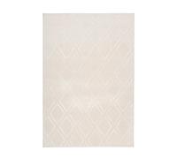 Tapis Imprimé Losange Fait Main Monroe III Crème 160 x 230 cm
