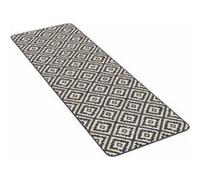 IDMARKET Tapis intérieur d'entrée et de couloir CARAIBA gris et blanc 60 x 180 cm