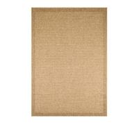 Tapis intérieur/extérieur rectangulaire effet toile de jute beige 120 x 160 cm - Finch