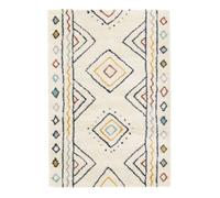 Tapis intérieur motif berbère crème. bleu et orange Ralph 160x230cm