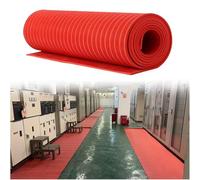 Tapis Isolant en Caoutchouc Haute Tension pour sous-Stations, revêtement de Sol diélectrique Non conducteur et découpable, 4,2 m x 8 mm (14 pi x 0,3 po), idéal pour Les ateliers et Les Table