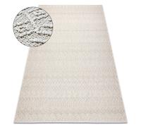 Tapis JERSEY 19243 crème - Chevron structurelles boucle BOHO 160x220 cm