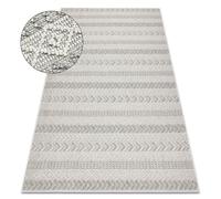 Tapis JERSEY 19243 gris - Chevron structurelles boucle BOHO 140x190 cm