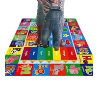 Tapis Jeu Enfant | Alphabet Chiffres Animaux Formes Apprentissage Précoce 80 x 120 cm | Tapis De Jeu Doux - pour Chambre rèche, Garderie, Salle de Jeux, École Maternelle, Garçons et Filles