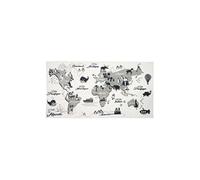 - Tapis jeu enfant en coton 140x70 cm Mappemonde
