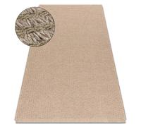 Tapis JUTE 3650 beige lignes - jute tissé à plat franges 60x100 cm