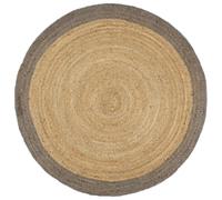 Tapis Jute Bord Gris - 240 cm