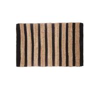 Tapis Jute Éthnique Rectangulaire avec Rayures - SILUMEN - 60x90 cm - Noir