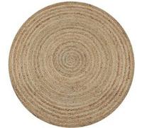 vidaXL Tapis jute tressé 150 cm rond naturel – à la main, décor salon