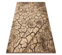 Tapis KARMEL Terra sol fissuré noix 240x340 cm