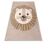 Tapis KIDDO 4424 beige / crème lion animaux de la savane pour enfants sensoriel 140x190 cm