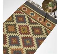 Tapis Kilim - HOMESCAPES - Lucea - 75% jute - 25% laine - 240 x 300 cm