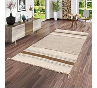 Tapis kilim - PERGAMON - Navarro - Naturel - Curry Beige - 170x240 cm