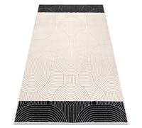 Tapis Laine ANGEL 7901 / 52044 Géométrique beige / noir 160x230 cm