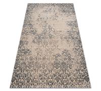 Tapis Laine JADE 45016/100 Ornement vintage beige / bleu OSTA 67x130 cm