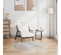 vidaXL Tapis lavable antidérapant Ø120 cm gris