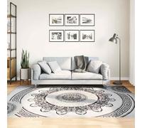 Tapis Lavable 160x230 cm Noir et Gris Moquette Paillasson vidaXL