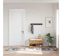 Tapis Lavable 80x150 cm Gris Moquette Paillasson Couloir vidaXL