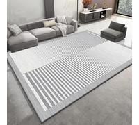 Tapis lavable à poils courts et doux pour bureau, salle à manger, chambre à coucher, antidérapant, moderne et minimaliste, gris, 90 x 160 cm