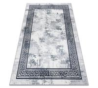 Tapis lavable ANDRE 1189 Marbre grec antidérapant - noir / blanc 160x220 cm