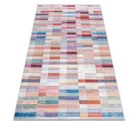 Tapis lavable ANDRE 2295 Rayures antidérapant - rose / bleu 160x220 cm