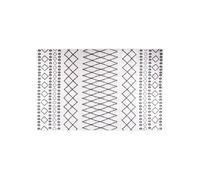 Tapis Lavable Antidérapant Moquette d'Entrée Tapis de Sol Paillasson de Sol Tapis d'Entrée Moquette de Couloir 160x230 cm Noir et Blanc 337973