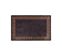 Tapis Lavable Antidérapant Moquette d'Entrée Tapis de Sol Paillasson de Sol Tapis d'Entrée Moquette de Couloir 160x230 cm Noir et Doré 337931