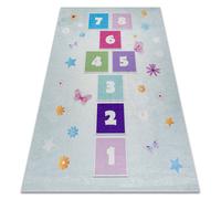 Tapis lavable BAMBINO 1075 marelle nombres pour les enfants antidérapant - vert 80x150 cm